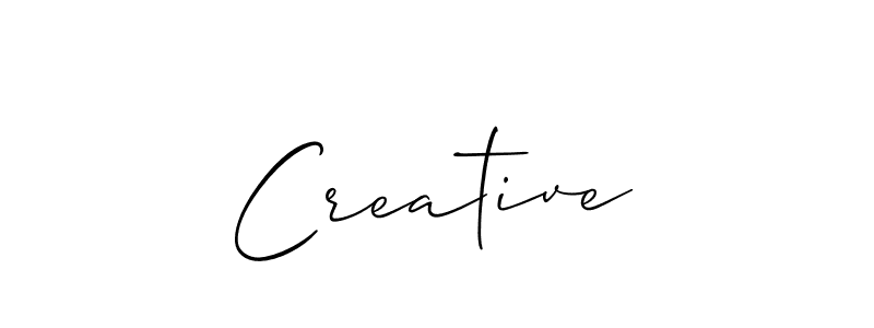 Use a signature maker to create a handwritten signature online. With this signature software, you can design (Allison_Script) your own signature for name Creative. Creative signature style 2 images and pictures png