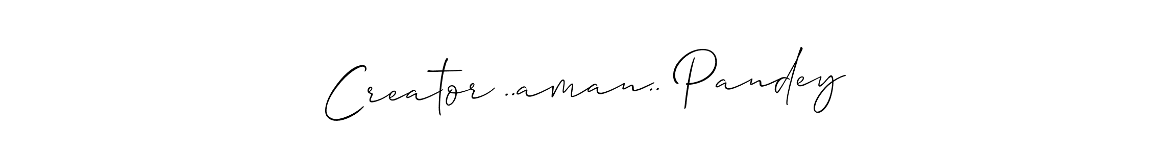 Allison_Script is a professional signature style that is perfect for those who want to add a touch of class to their signature. It is also a great choice for those who want to make their signature more unique. Get Creator ..aman.. Pandey name to fancy signature for free. Creator ..aman.. Pandey signature style 2 images and pictures png