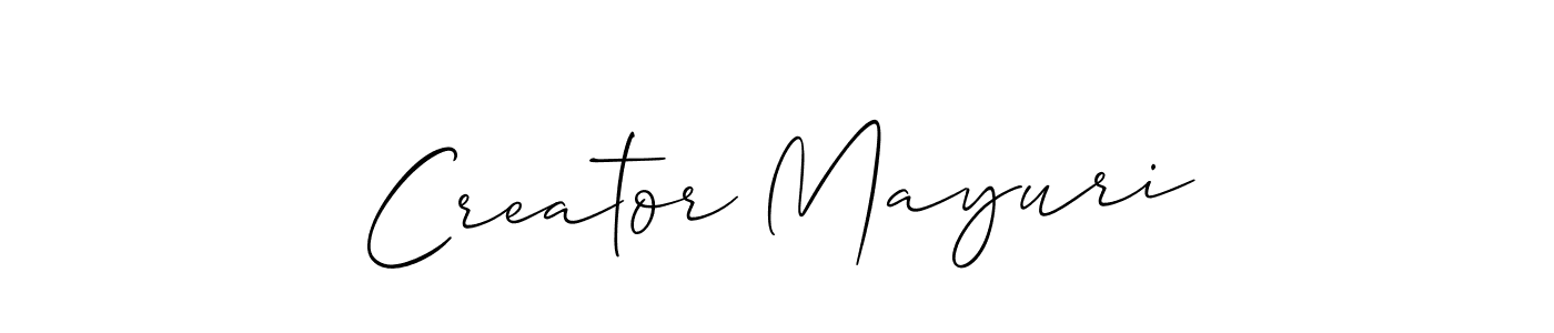 Best and Professional Signature Style for Creator Mayuri. Allison_Script Best Signature Style Collection. Creator Mayuri signature style 2 images and pictures png