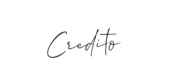 Also we have Credito name is the best signature style. Create professional handwritten signature collection using Allison_Script autograph style. Credito signature style 2 images and pictures png