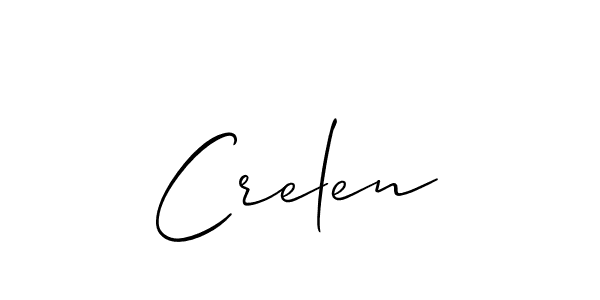 Crelen stylish signature style. Best Handwritten Sign (Allison_Script) for my name. Handwritten Signature Collection Ideas for my name Crelen. Crelen signature style 2 images and pictures png