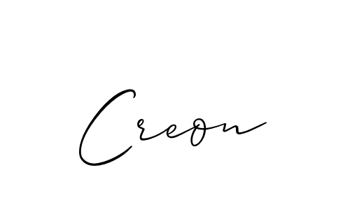 It looks lik you need a new signature style for name Creon. Design unique handwritten (Allison_Script) signature with our free signature maker in just a few clicks. Creon signature style 2 images and pictures png