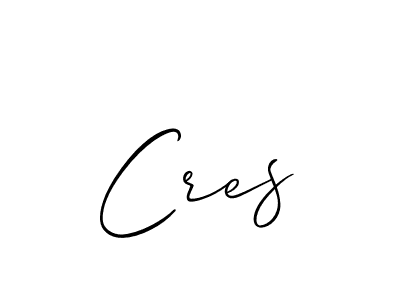 Cres stylish signature style. Best Handwritten Sign (Allison_Script) for my name. Handwritten Signature Collection Ideas for my name Cres. Cres signature style 2 images and pictures png