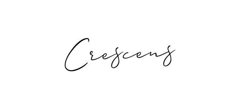 It looks lik you need a new signature style for name Crescens. Design unique handwritten (Allison_Script) signature with our free signature maker in just a few clicks. Crescens signature style 2 images and pictures png