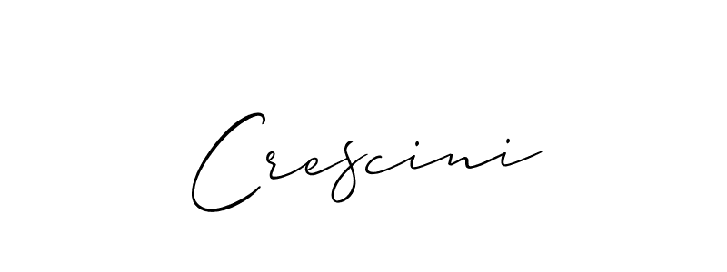 How to Draw Crescini signature style? Allison_Script is a latest design signature styles for name Crescini. Crescini signature style 2 images and pictures png
