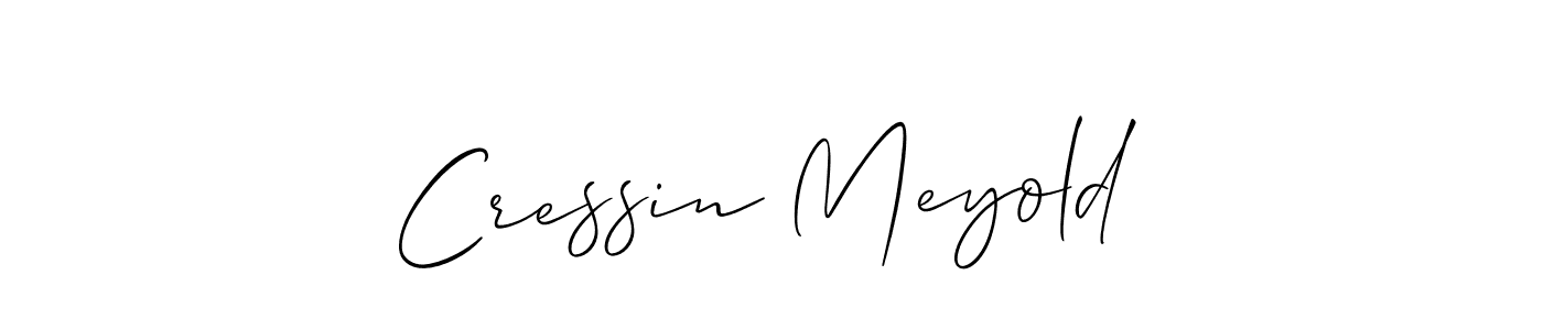 How to make Cressin Meyold signature? Allison_Script is a professional autograph style. Create handwritten signature for Cressin Meyold name. Cressin Meyold signature style 2 images and pictures png