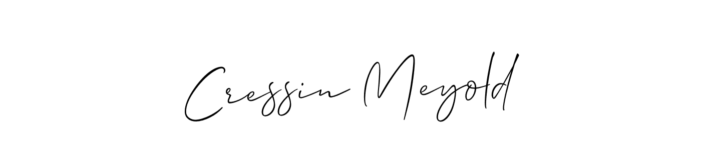 How to make Cressin Meyold signature? Allison_Script is a professional autograph style. Create handwritten signature for Cressin Meyold name. Cressin Meyold signature style 2 images and pictures png