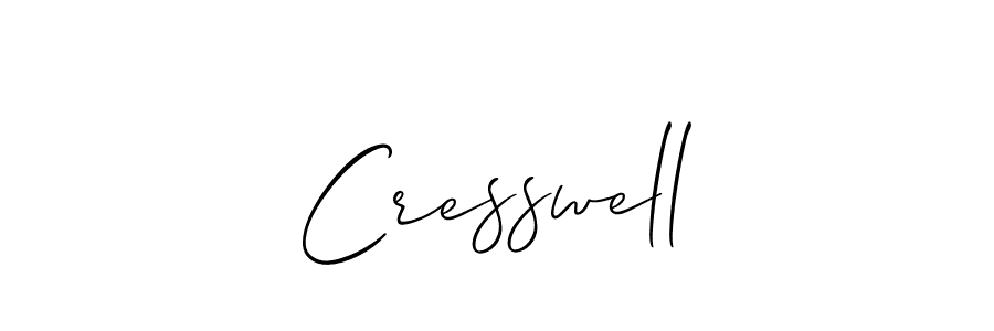 Cresswell stylish signature style. Best Handwritten Sign (Allison_Script) for my name. Handwritten Signature Collection Ideas for my name Cresswell. Cresswell signature style 2 images and pictures png