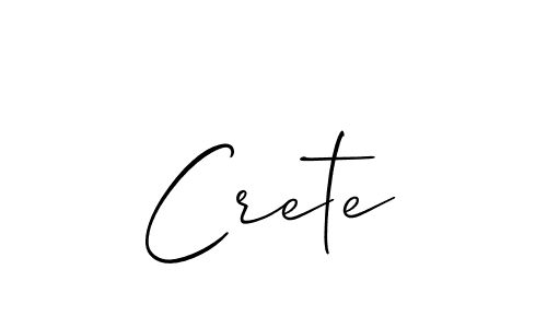 Make a short Crete signature style. Manage your documents anywhere anytime using Allison_Script. Create and add eSignatures, submit forms, share and send files easily. Crete signature style 2 images and pictures png