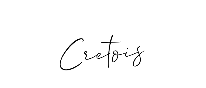 Use a signature maker to create a handwritten signature online. With this signature software, you can design (Allison_Script) your own signature for name Cretois. Cretois signature style 2 images and pictures png