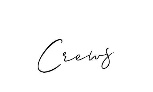 How to make Crews signature? Allison_Script is a professional autograph style. Create handwritten signature for Crews name. Crews signature style 2 images and pictures png