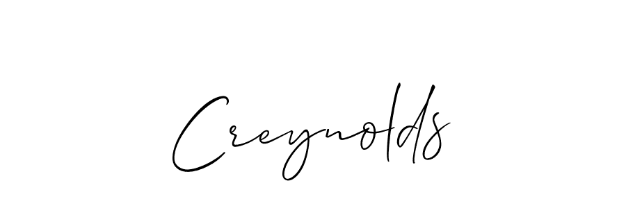 Design your own signature with our free online signature maker. With this signature software, you can create a handwritten (Allison_Script) signature for name Creynolds. Creynolds signature style 2 images and pictures png