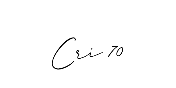 if you are searching for the best signature style for your name Cri 70. so please give up your signature search. here we have designed multiple signature styles  using Allison_Script. Cri 70 signature style 2 images and pictures png