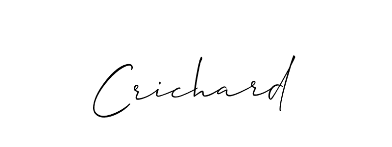 Also You can easily find your signature by using the search form. We will create Crichard name handwritten signature images for you free of cost using Allison_Script sign style. Crichard signature style 2 images and pictures png