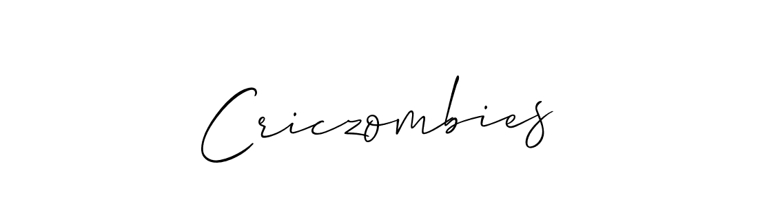 if you are searching for the best signature style for your name Criczombies. so please give up your signature search. here we have designed multiple signature styles  using Allison_Script. Criczombies signature style 2 images and pictures png