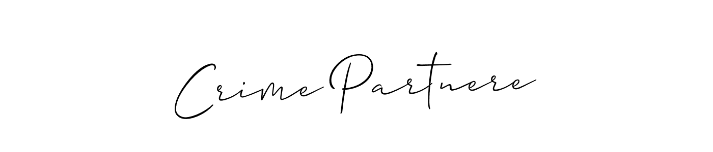 Design your own signature with our free online signature maker. With this signature software, you can create a handwritten (Allison_Script) signature for name Crime Partnere. Crime Partnere signature style 2 images and pictures png
