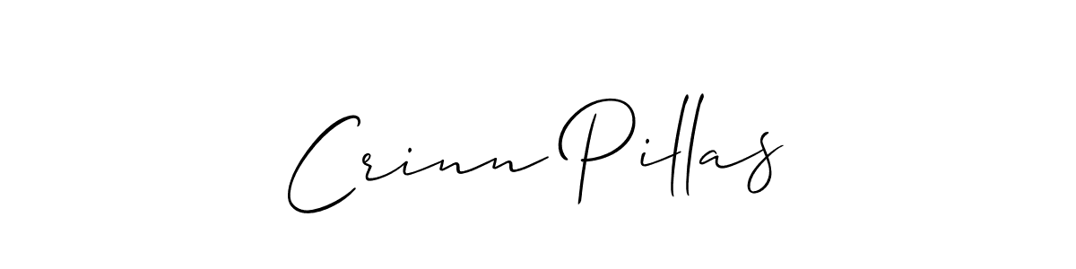 You should practise on your own different ways (Allison_Script) to write your name (Crinn Pillas) in signature. don't let someone else do it for you. Crinn Pillas signature style 2 images and pictures png