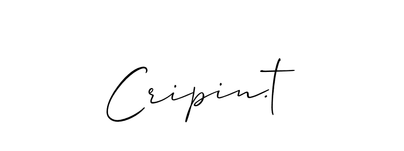 It looks lik you need a new signature style for name Cripin.t. Design unique handwritten (Allison_Script) signature with our free signature maker in just a few clicks. Cripin.t signature style 2 images and pictures png