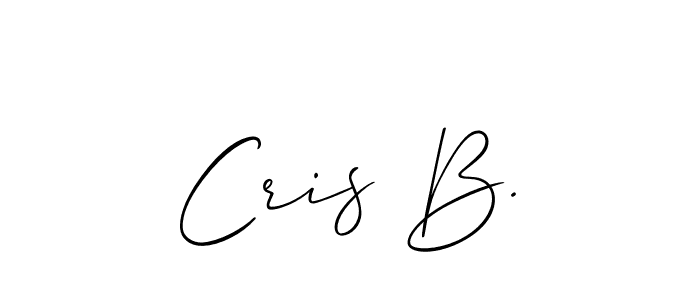 Also You can easily find your signature by using the search form. We will create Cris B. name handwritten signature images for you free of cost using Allison_Script sign style. Cris B. signature style 2 images and pictures png