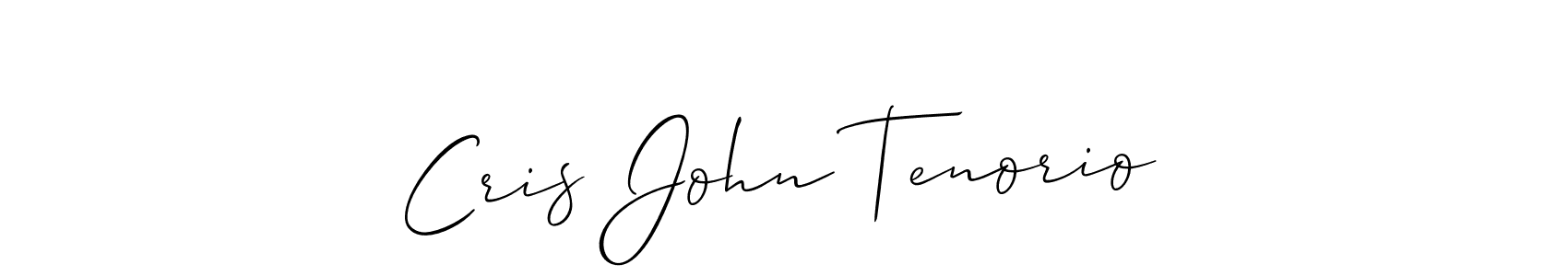 Create a beautiful signature design for name Cris John Tenorio. With this signature (Allison_Script) fonts, you can make a handwritten signature for free. Cris John Tenorio signature style 2 images and pictures png