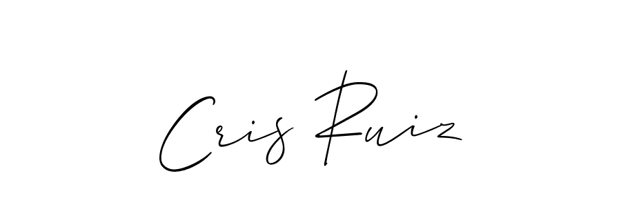 How to Draw Cris Ruiz signature style? Allison_Script is a latest design signature styles for name Cris Ruiz. Cris Ruiz signature style 2 images and pictures png