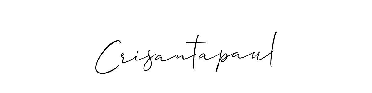 Also we have Crisantapaul name is the best signature style. Create professional handwritten signature collection using Allison_Script autograph style. Crisantapaul signature style 2 images and pictures png
