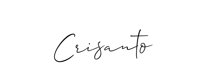 How to make Crisanto signature? Allison_Script is a professional autograph style. Create handwritten signature for Crisanto name. Crisanto signature style 2 images and pictures png