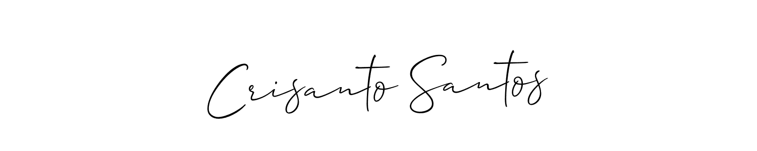 You can use this online signature creator to create a handwritten signature for the name Crisanto Santos. This is the best online autograph maker. Crisanto Santos signature style 2 images and pictures png
