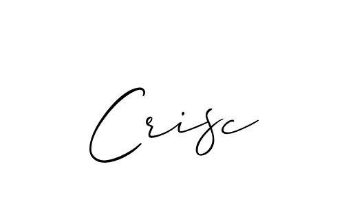 Make a beautiful signature design for name Crisc. With this signature (Allison_Script) style, you can create a handwritten signature for free. Crisc signature style 2 images and pictures png