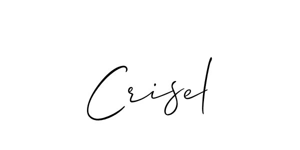 Make a beautiful signature design for name Crisel. With this signature (Allison_Script) style, you can create a handwritten signature for free. Crisel signature style 2 images and pictures png