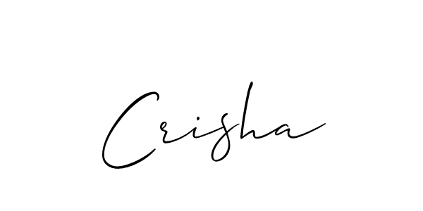 Allison_Script is a professional signature style that is perfect for those who want to add a touch of class to their signature. It is also a great choice for those who want to make their signature more unique. Get Crisha name to fancy signature for free. Crisha signature style 2 images and pictures png