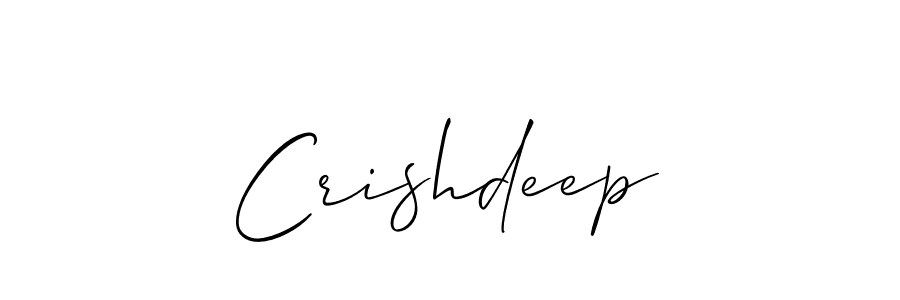 Use a signature maker to create a handwritten signature online. With this signature software, you can design (Allison_Script) your own signature for name Crishdeep. Crishdeep signature style 2 images and pictures png