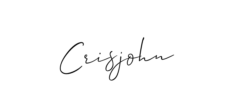 It looks lik you need a new signature style for name Crisjohn. Design unique handwritten (Allison_Script) signature with our free signature maker in just a few clicks. Crisjohn signature style 2 images and pictures png