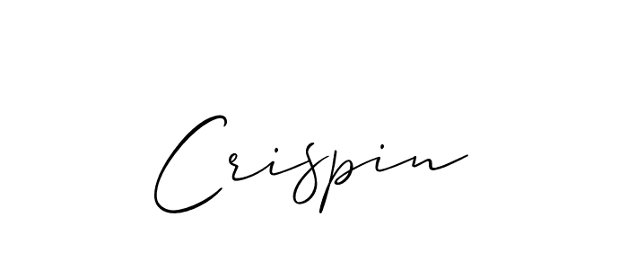 How to make Crispin signature? Allison_Script is a professional autograph style. Create handwritten signature for Crispin name. Crispin signature style 2 images and pictures png