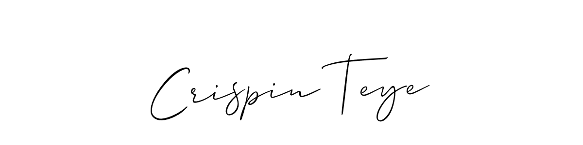 Design your own signature with our free online signature maker. With this signature software, you can create a handwritten (Allison_Script) signature for name Crispin Teye. Crispin Teye signature style 2 images and pictures png