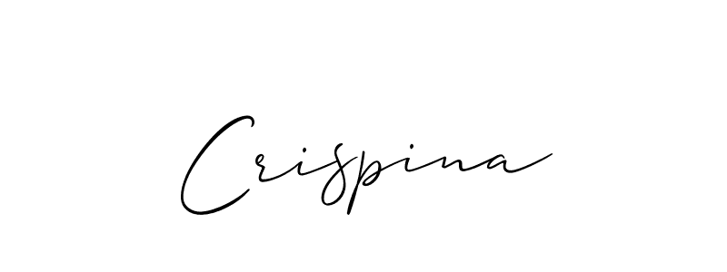 Make a beautiful signature design for name Crispina. With this signature (Allison_Script) style, you can create a handwritten signature for free. Crispina signature style 2 images and pictures png