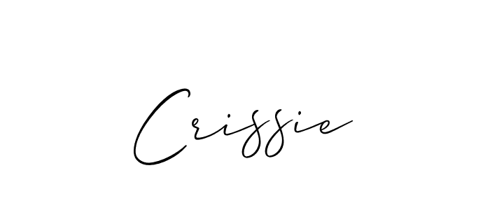 You should practise on your own different ways (Allison_Script) to write your name (Crissie) in signature. don't let someone else do it for you. Crissie signature style 2 images and pictures png