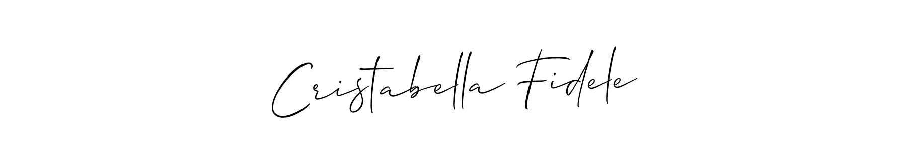 Cristabella Fidele stylish signature style. Best Handwritten Sign (Allison_Script) for my name. Handwritten Signature Collection Ideas for my name Cristabella Fidele. Cristabella Fidele signature style 2 images and pictures png