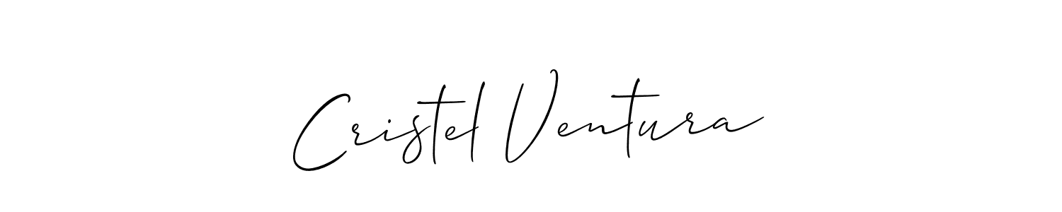 Make a short Cristel Ventura signature style. Manage your documents anywhere anytime using Allison_Script. Create and add eSignatures, submit forms, share and send files easily. Cristel Ventura signature style 2 images and pictures png