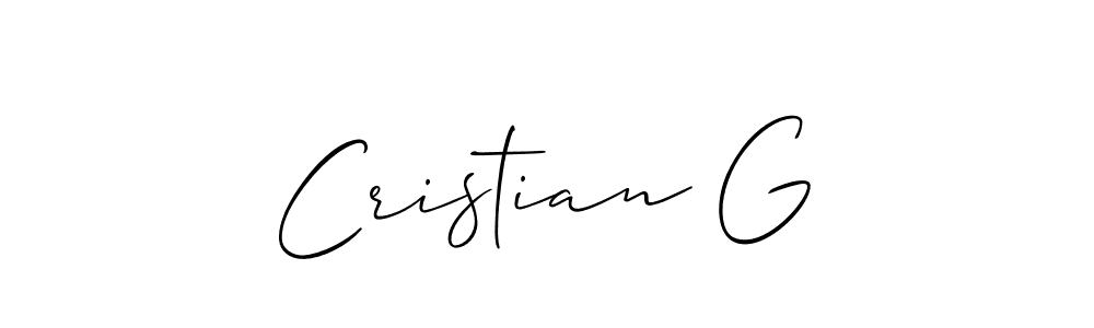 Best and Professional Signature Style for Cristian G. Allison_Script Best Signature Style Collection. Cristian G signature style 2 images and pictures png