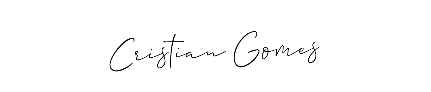 How to make Cristian Gomes name signature. Use Allison_Script style for creating short signs online. This is the latest handwritten sign. Cristian Gomes signature style 2 images and pictures png