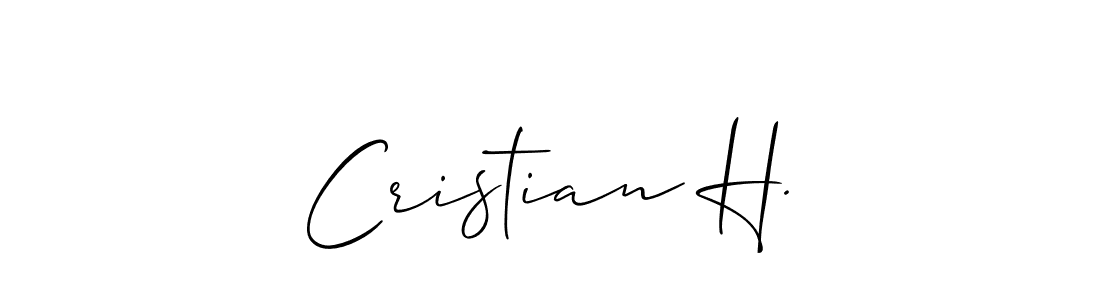 Check out images of Autograph of Cristian H. name. Actor Cristian H. Signature Style. Allison_Script is a professional sign style online. Cristian H. signature style 2 images and pictures png