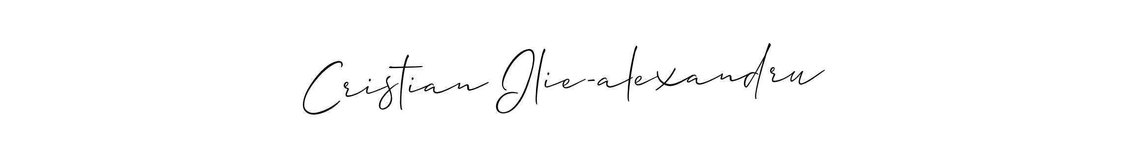 Cristian Ilie-alexandru stylish signature style. Best Handwritten Sign (Allison_Script) for my name. Handwritten Signature Collection Ideas for my name Cristian Ilie-alexandru. Cristian Ilie-alexandru signature style 2 images and pictures png