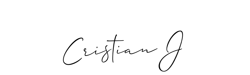 Also we have Cristian J name is the best signature style. Create professional handwritten signature collection using Allison_Script autograph style. Cristian J signature style 2 images and pictures png