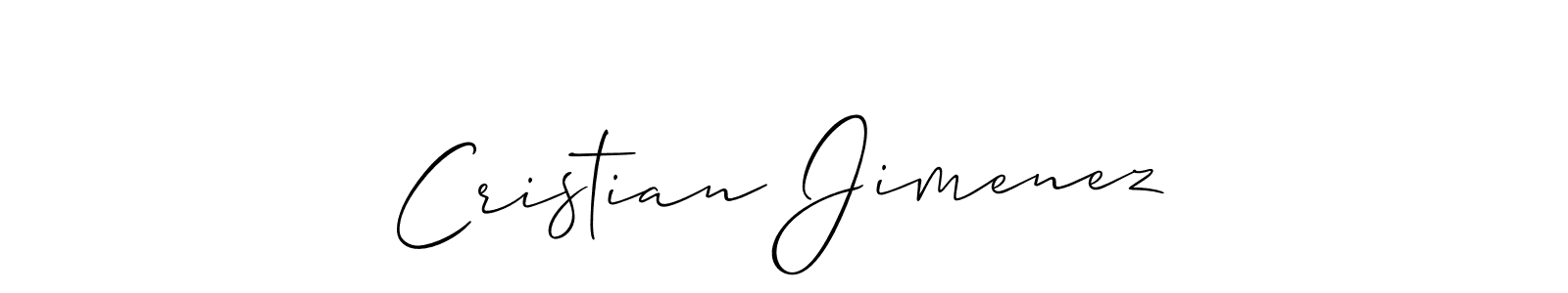 Make a beautiful signature design for name Cristian Jimenez. With this signature (Allison_Script) style, you can create a handwritten signature for free. Cristian Jimenez signature style 2 images and pictures png