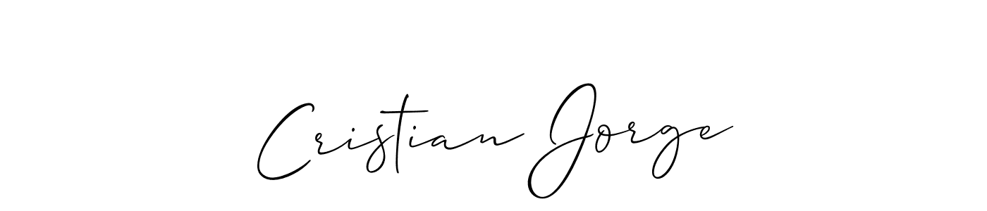 It looks lik you need a new signature style for name Cristian Jorge. Design unique handwritten (Allison_Script) signature with our free signature maker in just a few clicks. Cristian Jorge signature style 2 images and pictures png