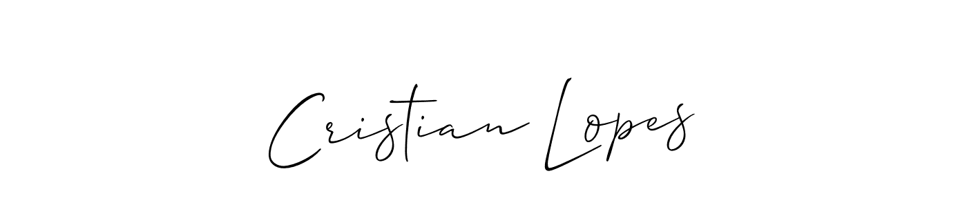 How to Draw Cristian Lopes signature style? Allison_Script is a latest design signature styles for name Cristian Lopes. Cristian Lopes signature style 2 images and pictures png