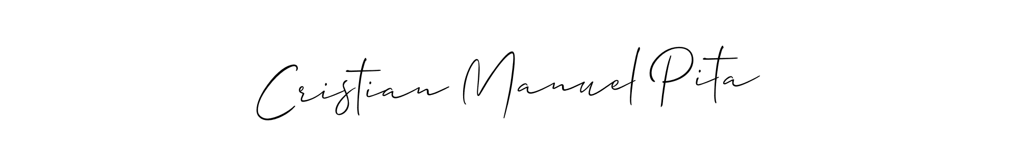 Use a signature maker to create a handwritten signature online. With this signature software, you can design (Allison_Script) your own signature for name Cristian Manuel Pita. Cristian Manuel Pita signature style 2 images and pictures png