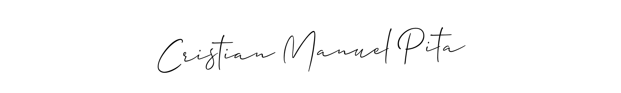 if you are searching for the best signature style for your name Cristian Manuel Pita. so please give up your signature search. here we have designed multiple signature styles  using Allison_Script. Cristian Manuel Pita signature style 2 images and pictures png