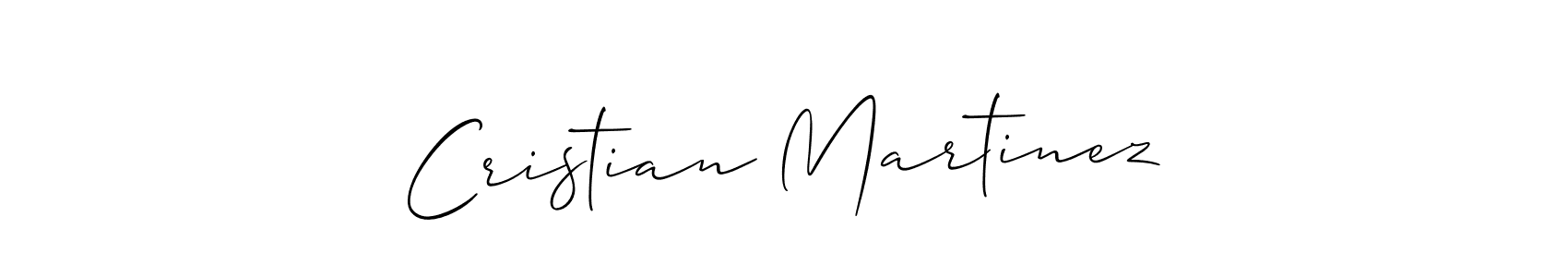 Use a signature maker to create a handwritten signature online. With this signature software, you can design (Allison_Script) your own signature for name Cristian Martinez. Cristian Martinez signature style 2 images and pictures png